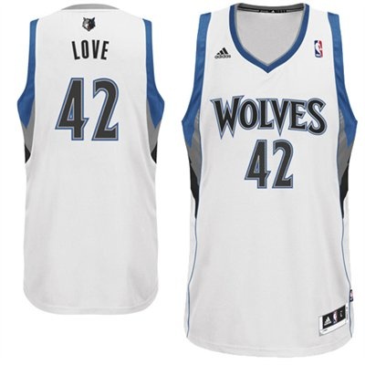 Minnesota Timberwolves #42 Kevin Love Revolution 30 Swingman White Jersey