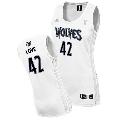 Kevin Love Wolves #42 Women Revolution 30 Swingman White Jersey