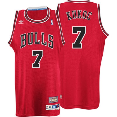 Chicago Bulls #7 Toni Kukoc Hardwood Classics Soul Swingman Red Jersey