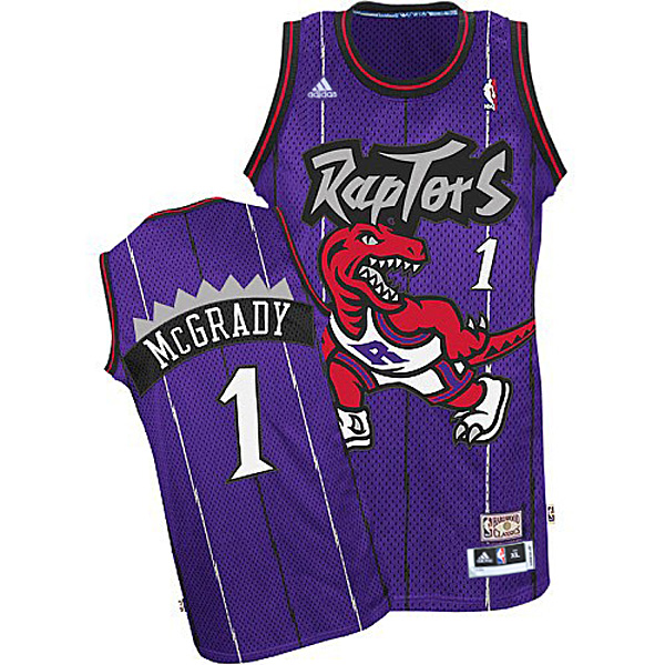 Toronto Raptors #1 Tracy McGrady Soul Swingman Stitched Purple Jersey