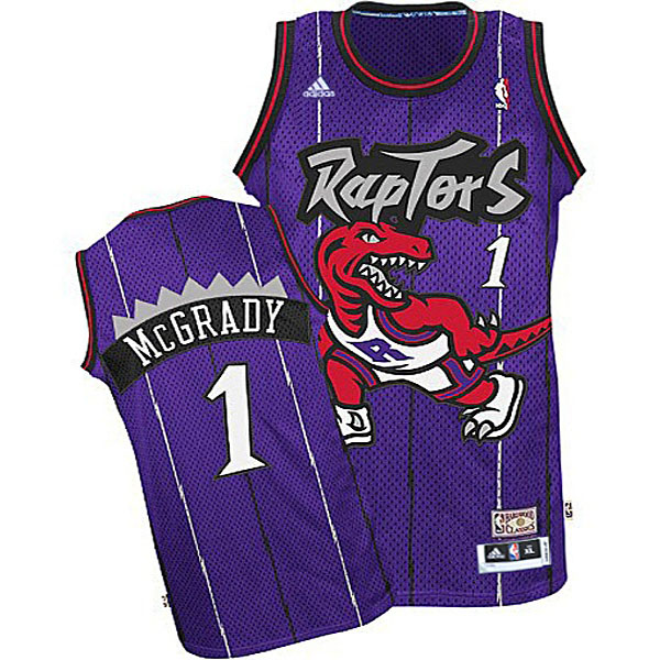 Youth Toronto Raptors #1 Tracy McGrady Soul Swingman Stitched Purple Jersey