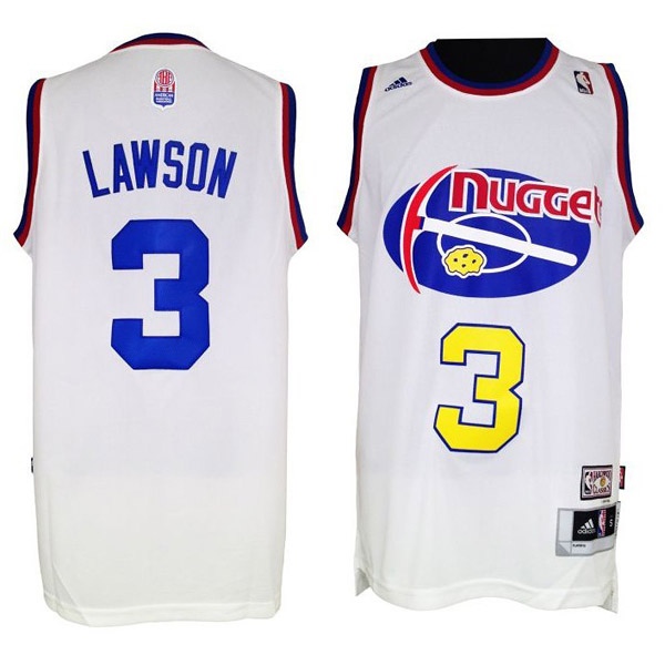Denver Nuggets #3 Ty Lawson ABA Throwback White Swingman Jersey