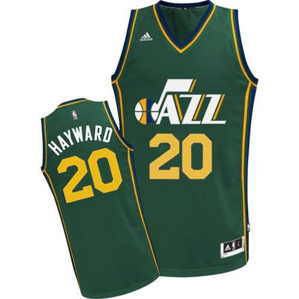 Utah Jazz #20 Gordon Hayward 2014 15 New Swingman Alternate Green Jersey