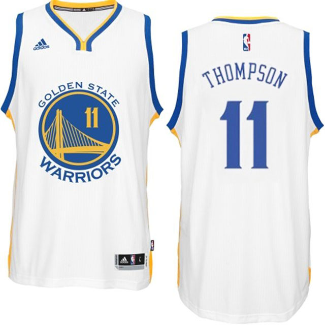 Golden State Warriors #11 Klay Thompson 2014 15 New Swingman Road White Jersey