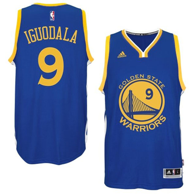 Golden State Warriors #9 Andre Iguodala 2014 15 New Swingman Road Blue Jersey