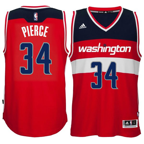 Washington Wizards #34 Paul Pierce 2014 15 New Swingman Road Red Jersey