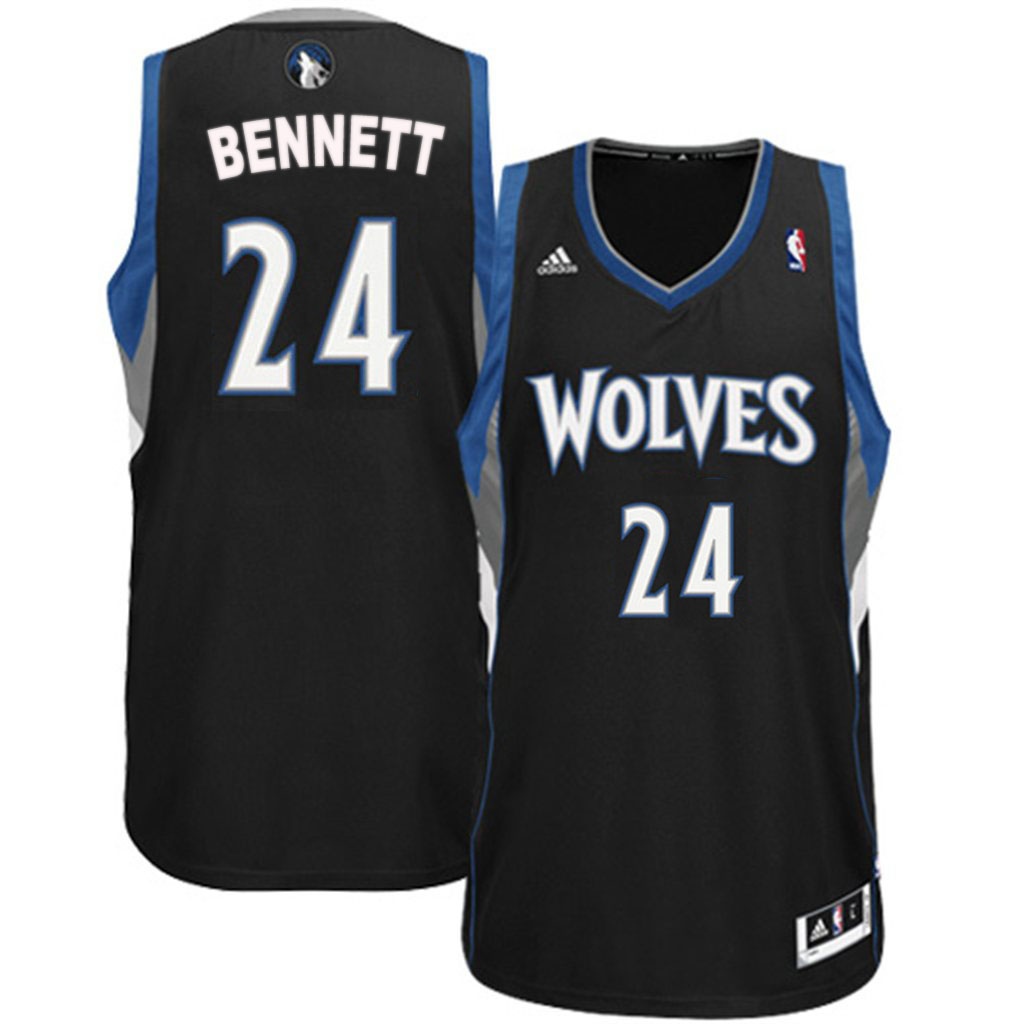 Anthony Bennett Minnesota Timberwolves #24 Revolution 30 Swingman Alternate Black Jersey